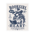 Bookgirl at Heart Kiss-Cut Vinyl Sticker — Western Cowgirl Reader Design