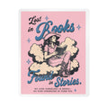 Lost in Books Kiss-Cut Vinyl Sticker — Retro Girl Reading Design