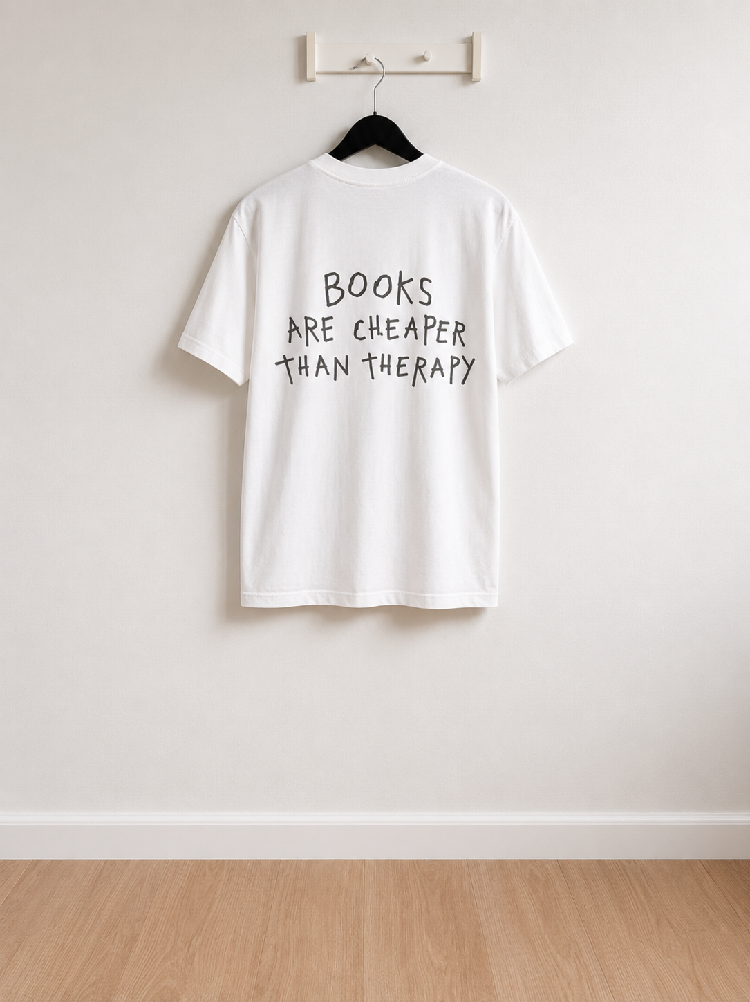 Books Are Cheaper Than Therapy T-Shirt — Ragdoll Darling Co. Book Club Tee