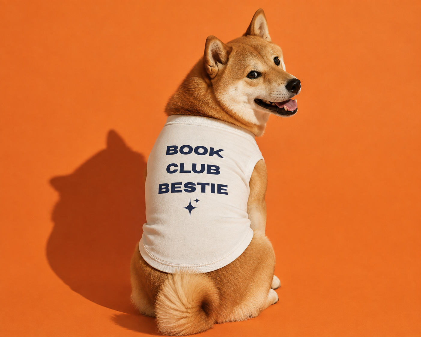 "Book Club Bestie" Pet Tank Top - Cute Reading Dog/Cat Tee