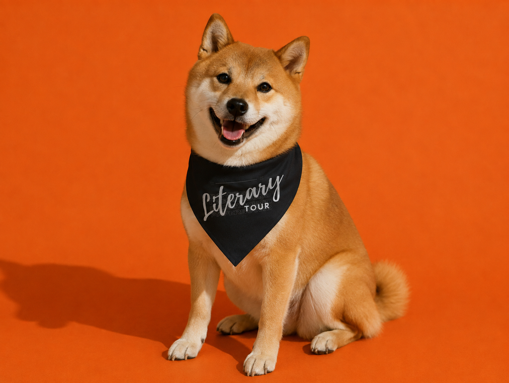 Literary Tour Pet Bandana – Cute Book Lover Dog Bandana