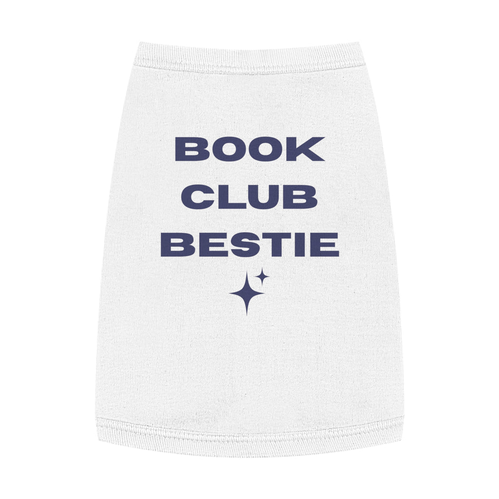 "Book Club Bestie" Pet Tank Top - Cute Reading Dog/Cat Tee