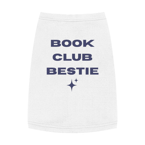 "Book Club Bestie" Pet Tank Top - Cute Reading Dog/Cat Tee