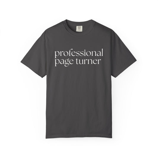 Professional Page Turner T-Shirt – Book Lover Reading Tee