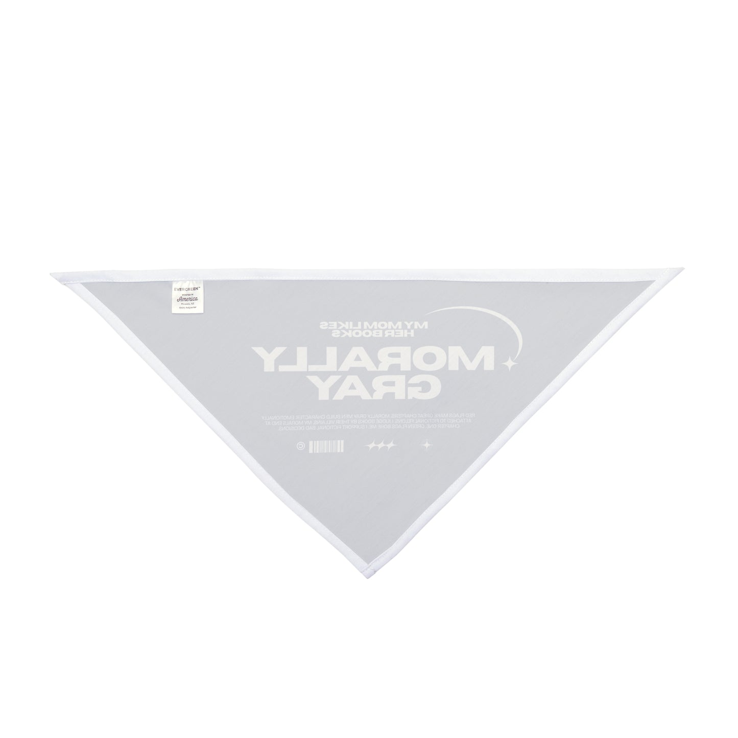 Morally Gray Pet Bandana — Graphic Pet Scarf with 'Morally Gray' Typography
