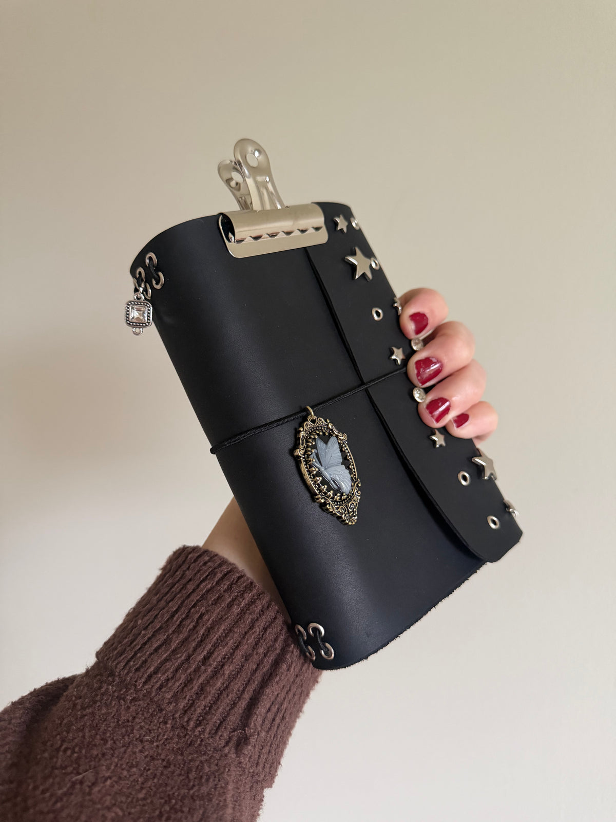 Star Struck A6 Studded Leather Journal