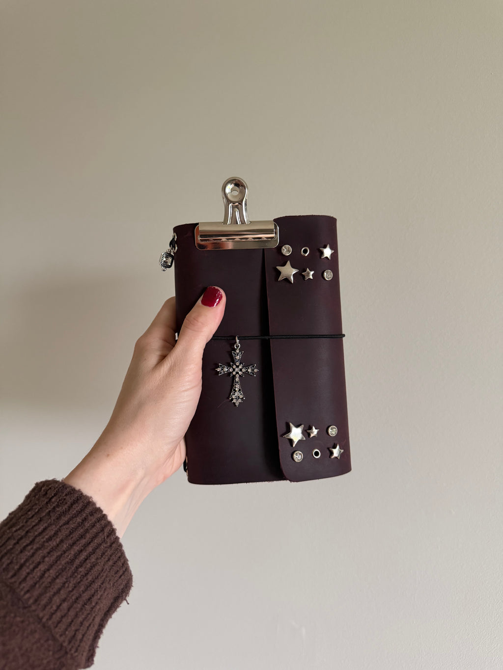 Trust The Process A6 Studded Leather Journal