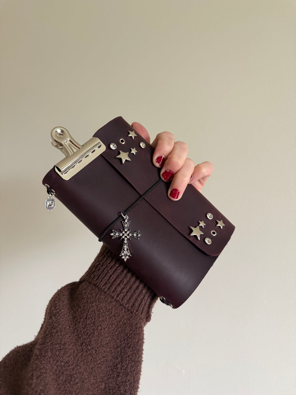 Trust The Process A6 Studded Leather Journal