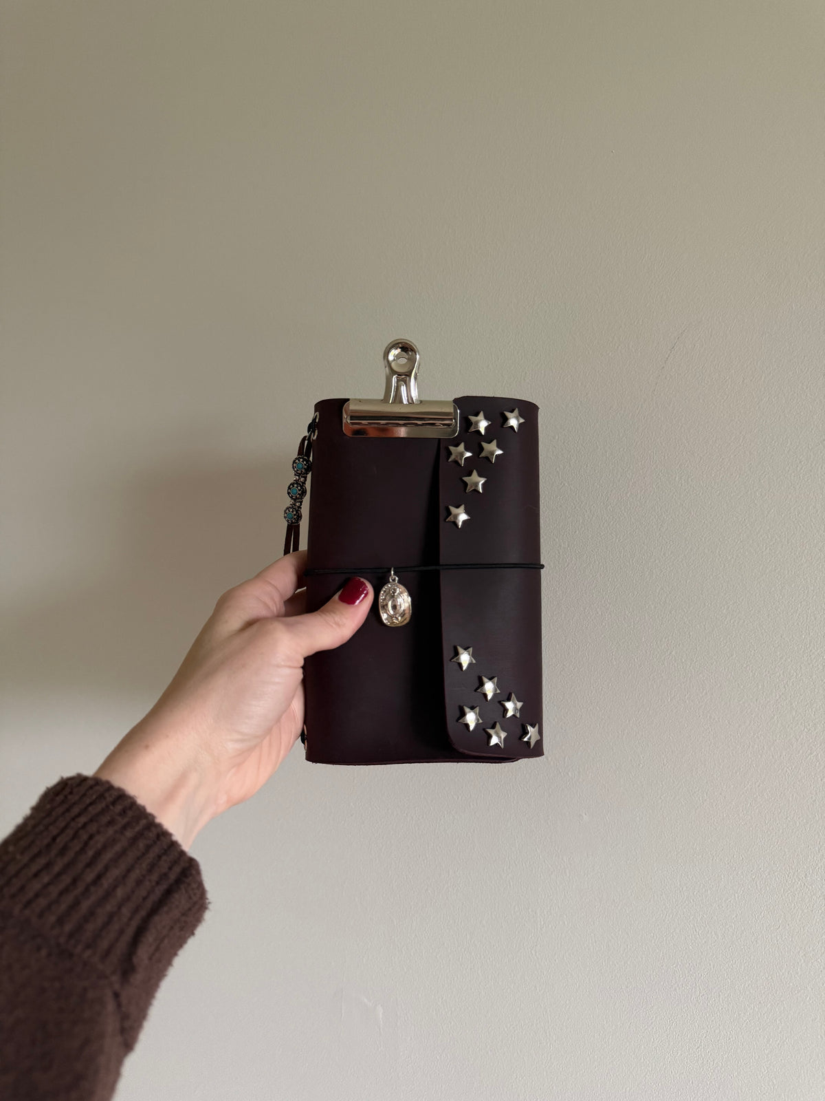Somewhere Out West A6 Studded Leather Journal