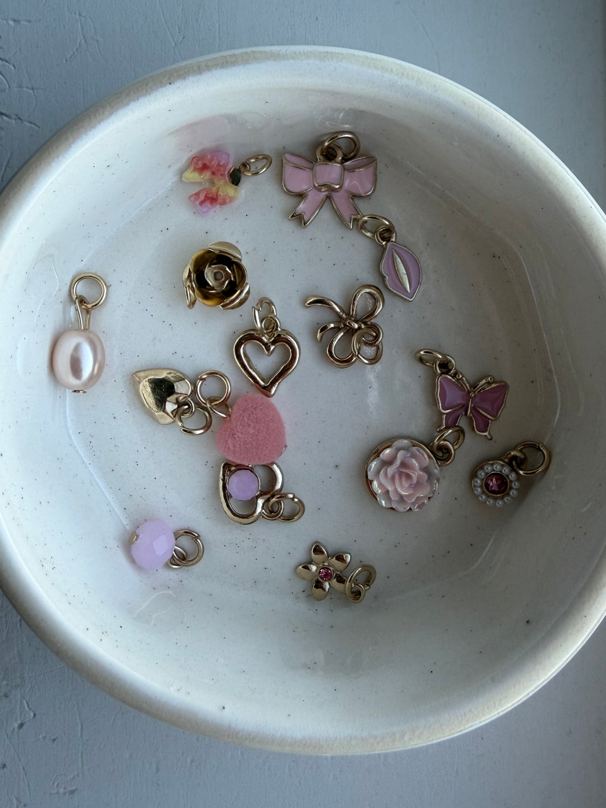 Pretty in Pink Randomized Charm Cluster — 3 Charms