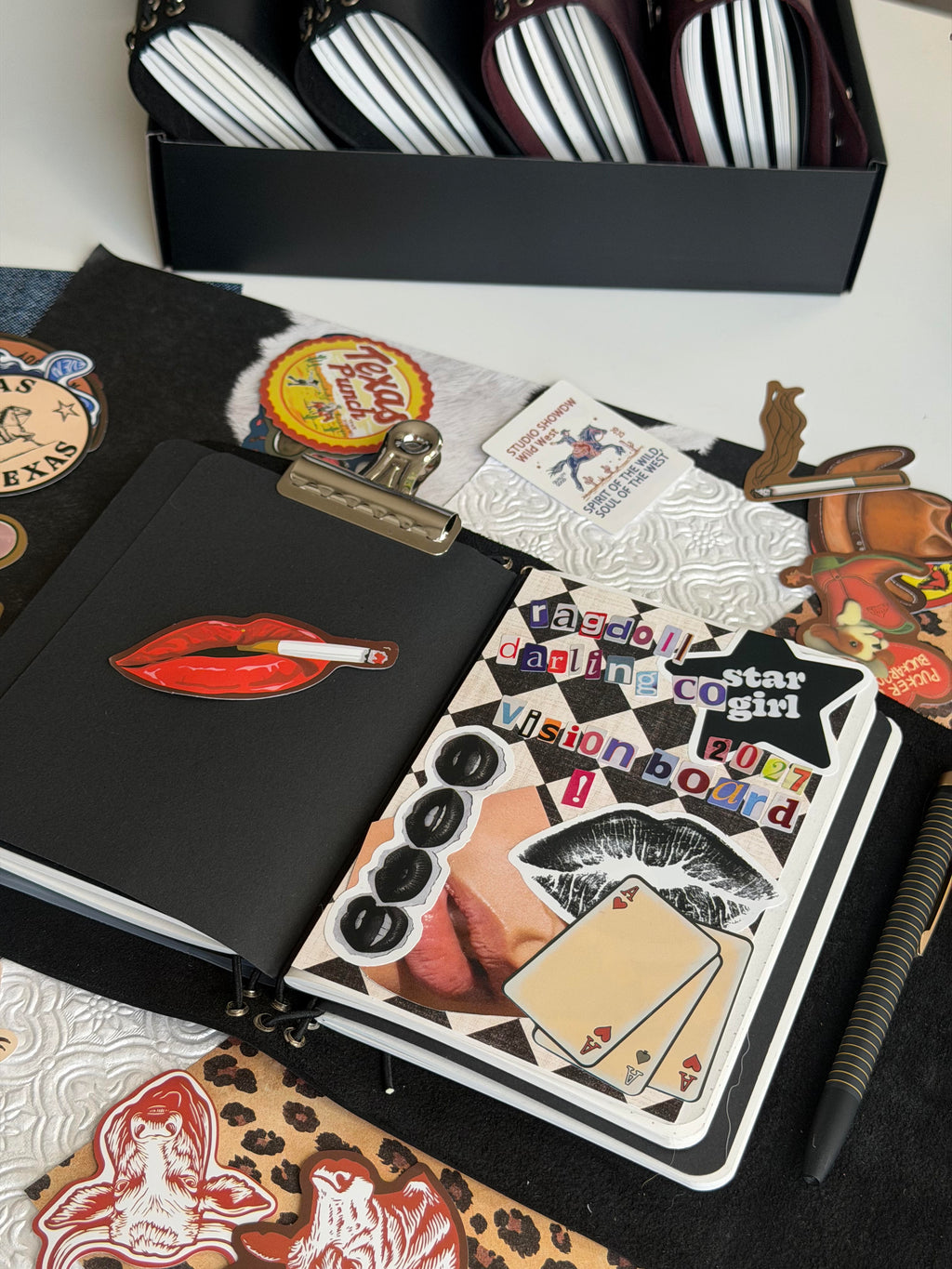 Birthday Cake A6 Studded Leather Journal