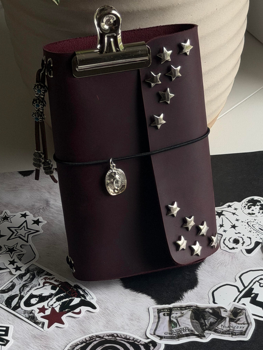 Somewhere Out West A6 Studded Leather Journal