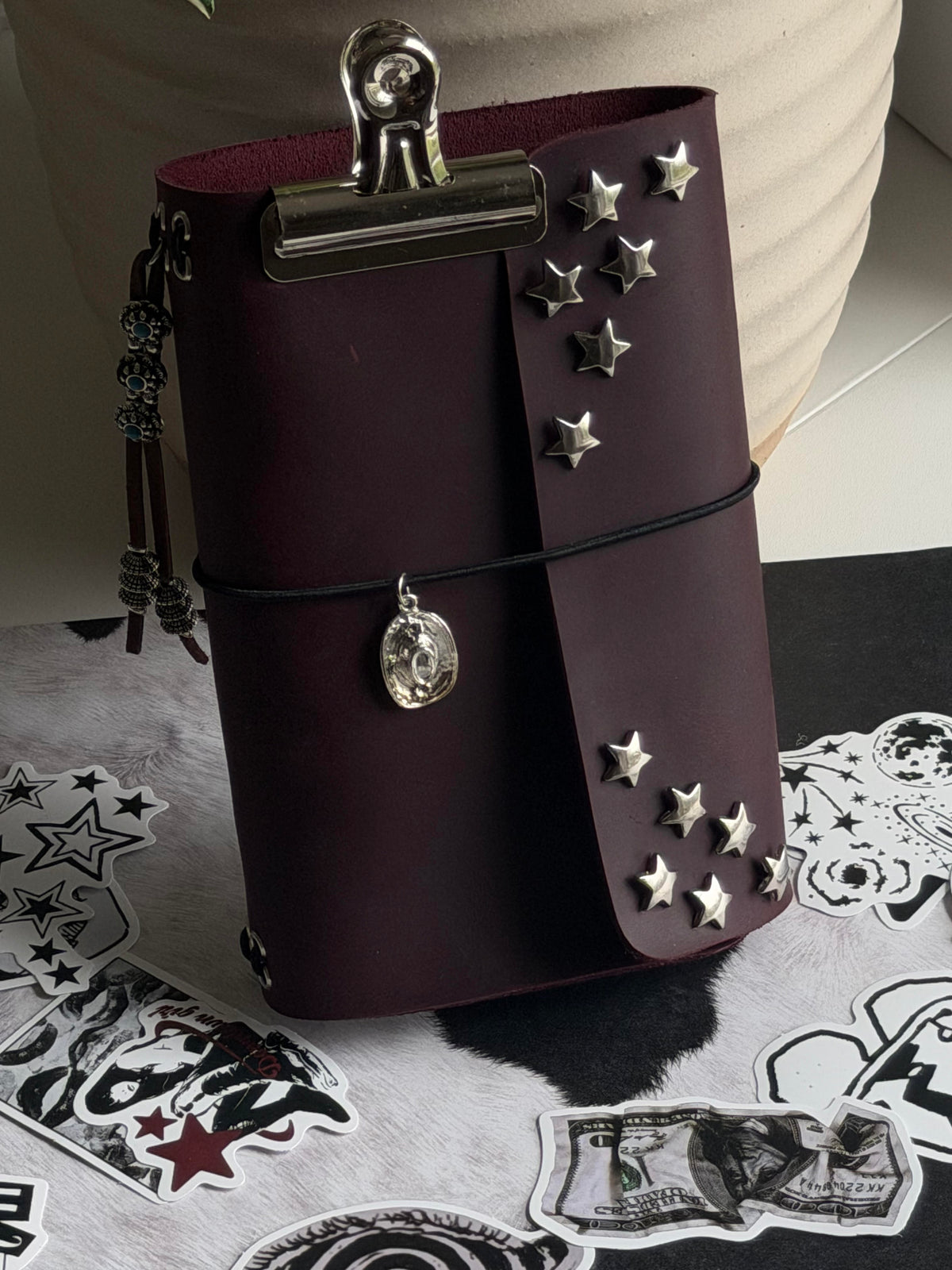 Somewhere Out West A6 Studded Leather Journal