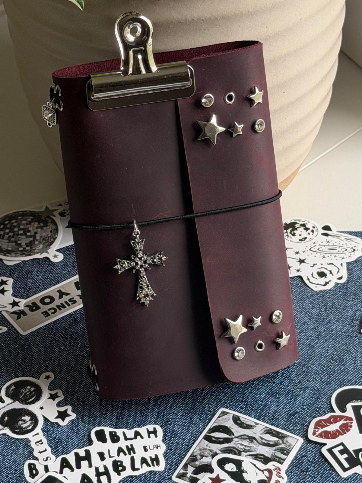 Trust The Process A6 Studded Leather Journal