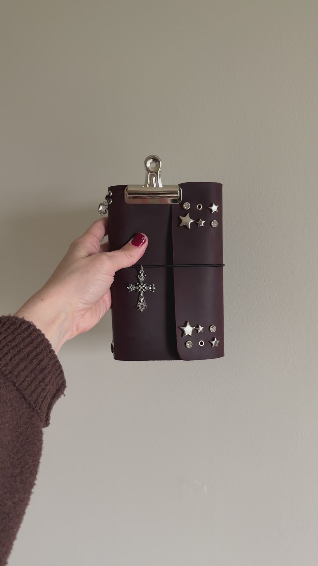Trust The Process A6 Studded Leather Journal